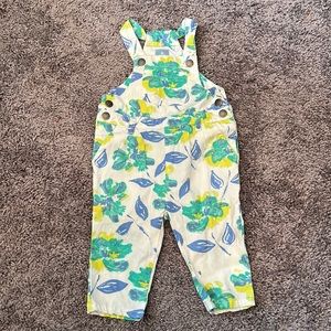 Baby Gap floral overalls